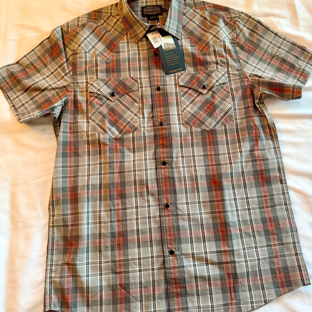 Pendleton Multicolor Plaid Button Down Shirt NWT - image 1